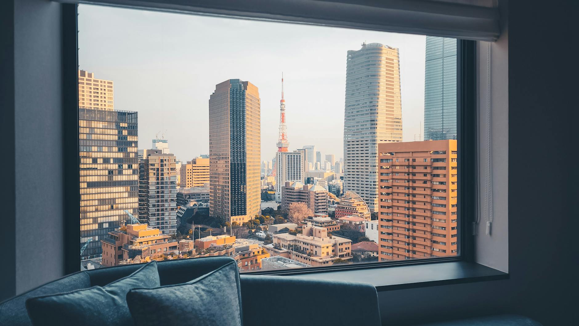 Modern Tokyo hotel room with city view - where to stay in tokyo guide