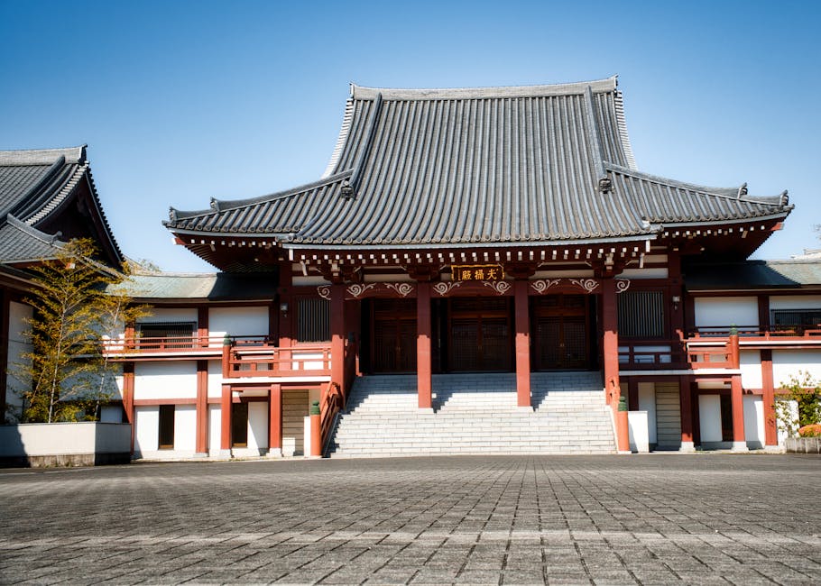Traditional Japanese temple in Tokyo - japanese culture etiquette tokyo guide