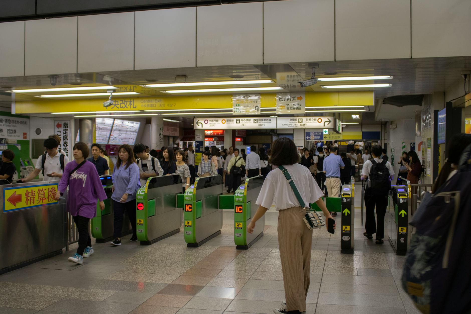 Tokyo train station ticket gates