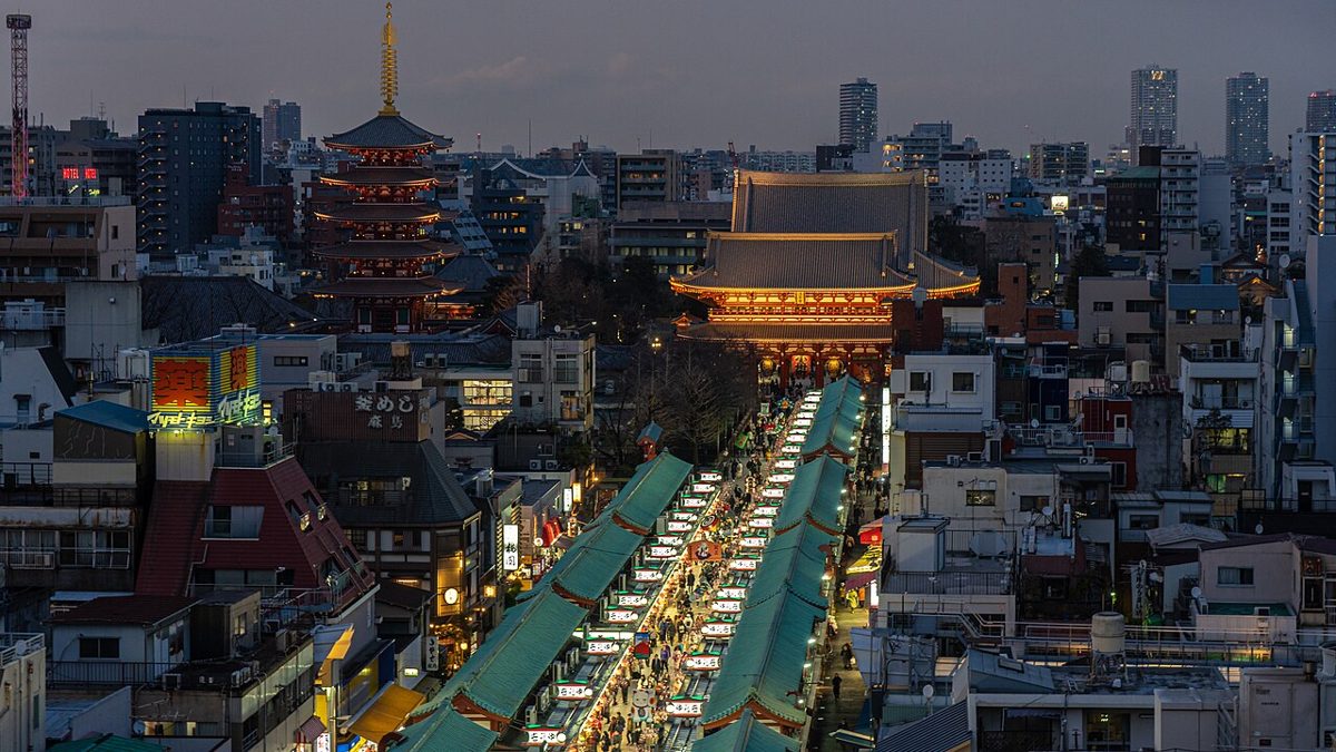 Senso-ji temple and pagoda in Asakusa, Tokyo