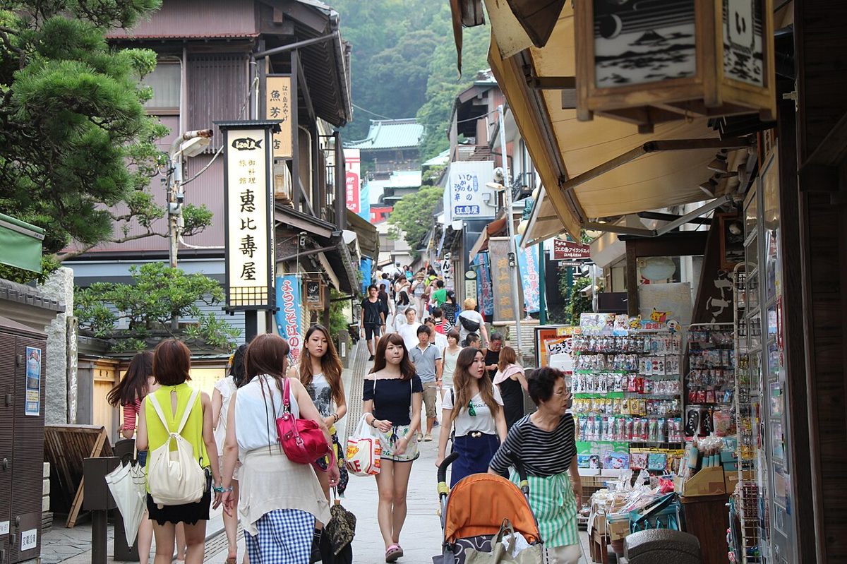 Enoshima island and bridge near Kamakura