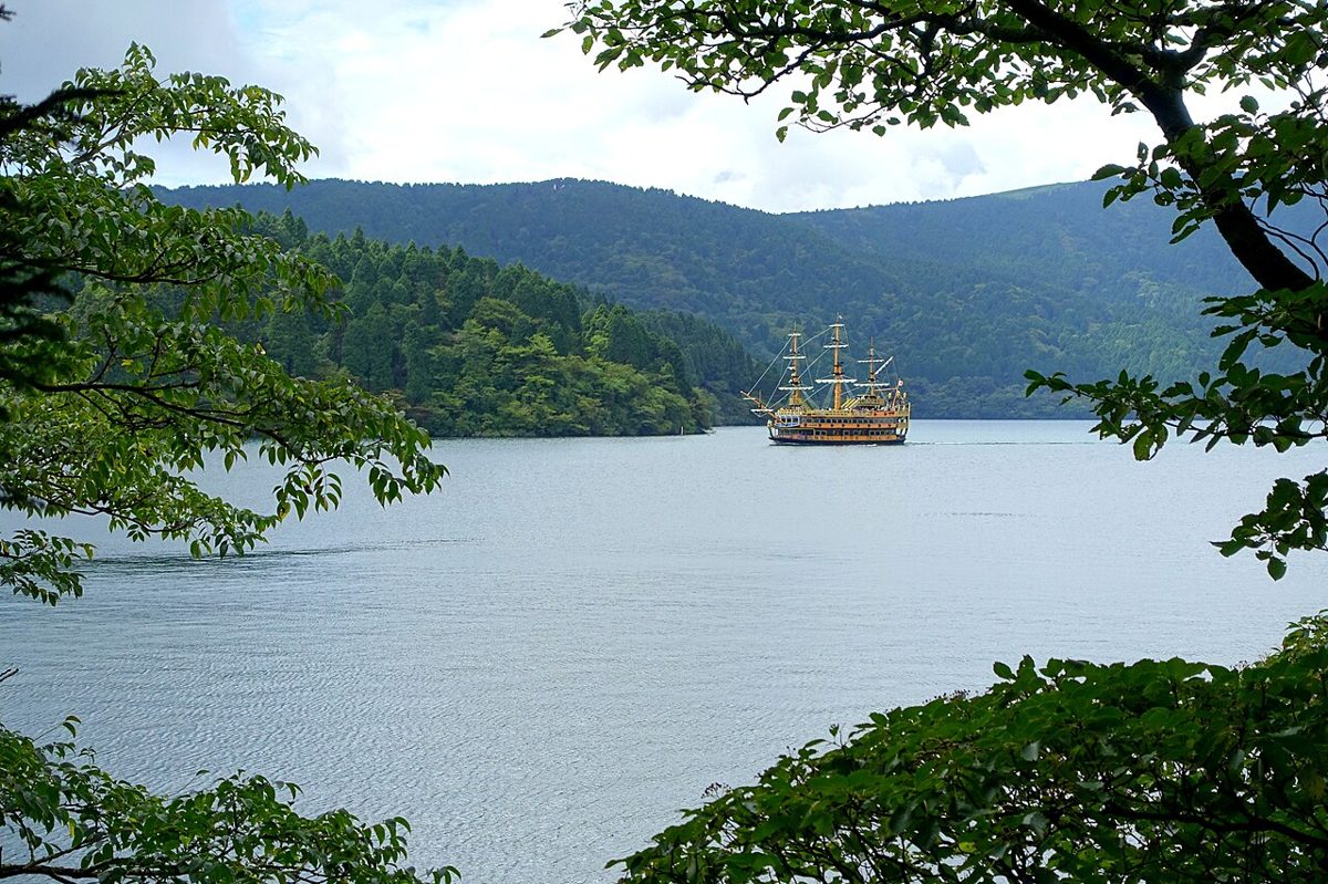 The pirate-ship sightseeing boat on Lake Ashi in Hakone