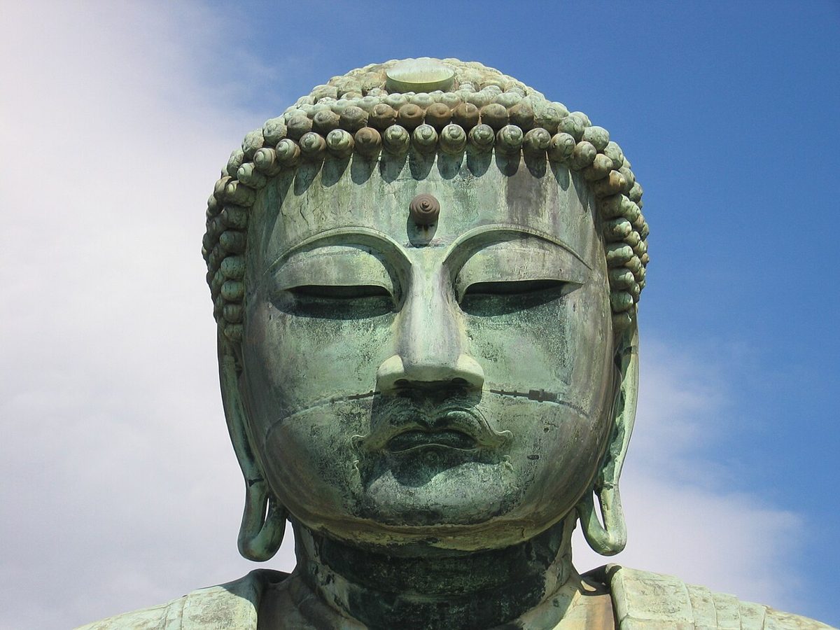 The Great Buddha (Daibutsu) bronze statue at Kotoku-in, Kamakura