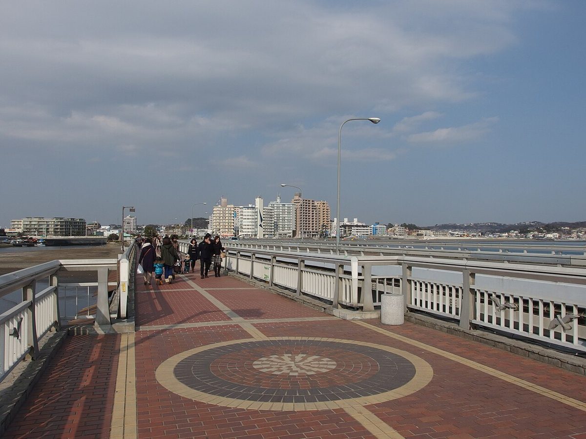 The Benten bridge crossing from Katase to Enoshima island