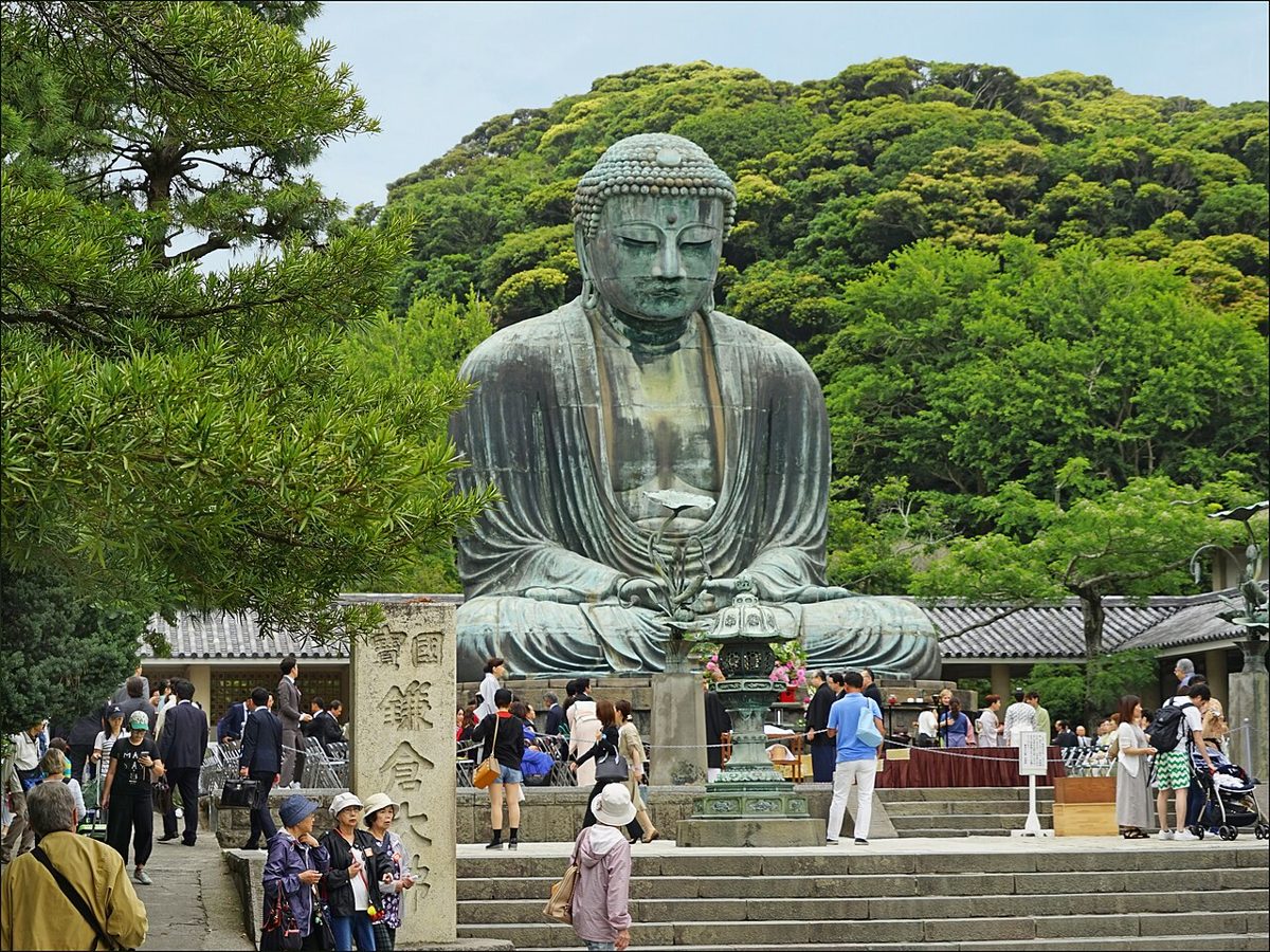 The bronze Great Buddha (Daibutsu) at Kotoku-in temple in Kamakura
