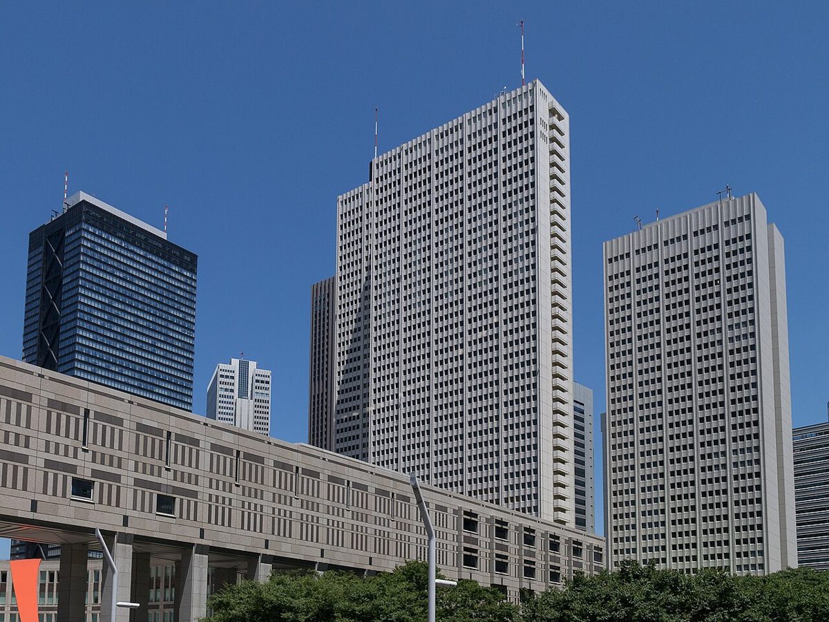 The twin towers of the Keio Plaza Hotel in West Shinjuku