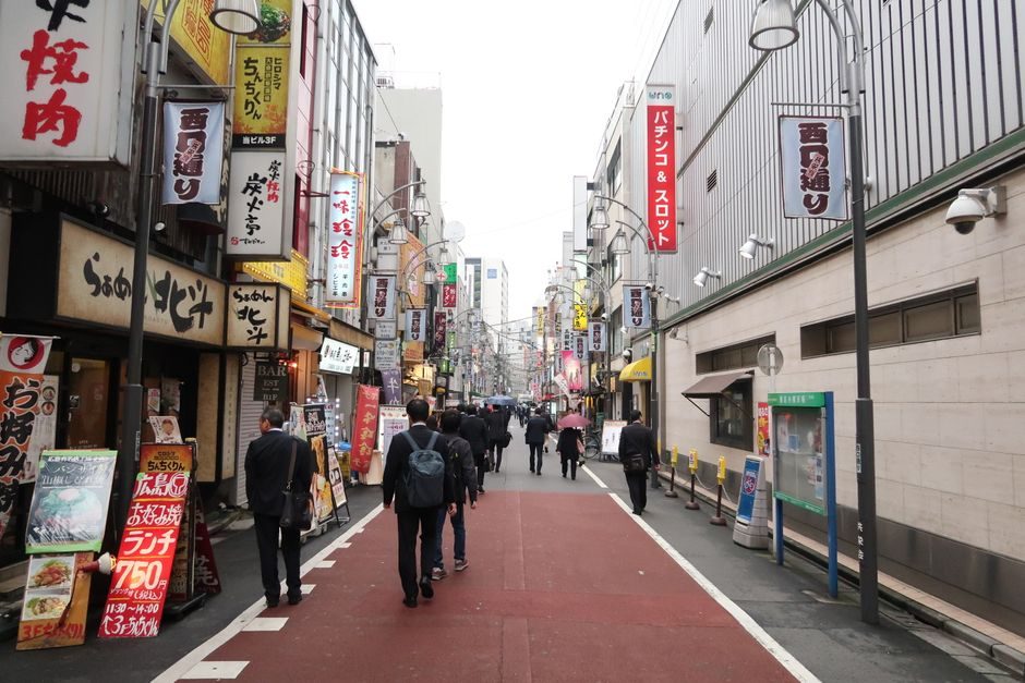A busy shopping street in Kichijoji, Tokyo