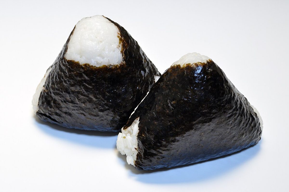 Japanese onigiri rice balls wrapped in nori seaweed
