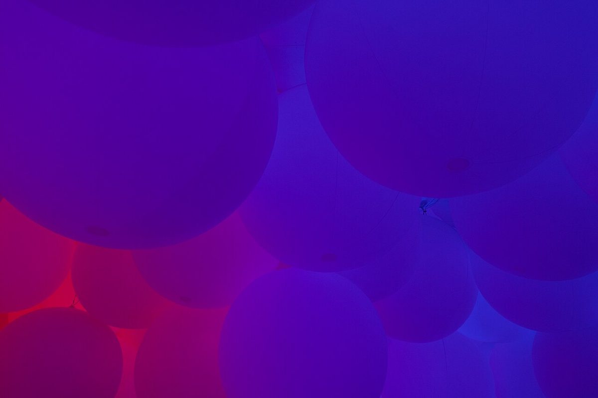 Immersive interactive light installation at teamLab Planets in Toyosu
