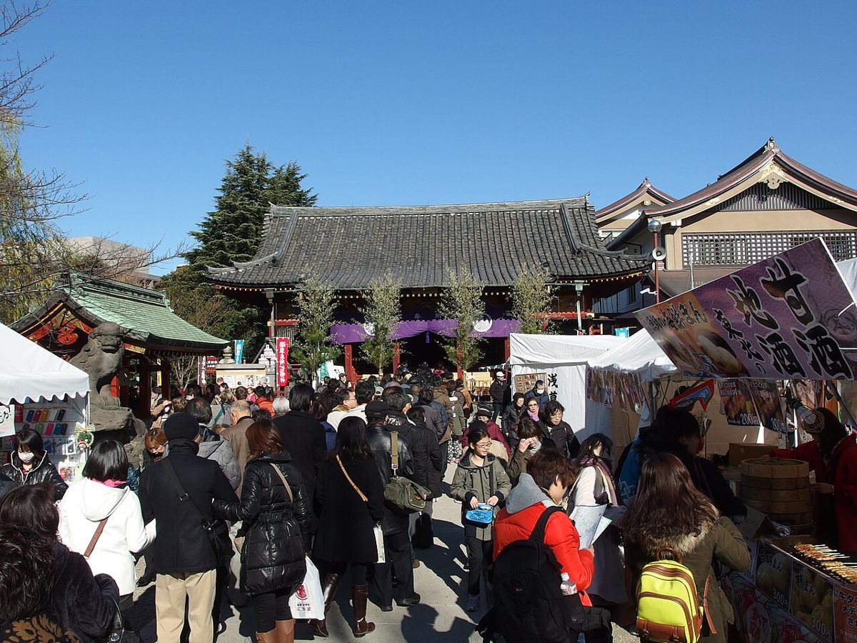 Senso-ji temple and Nakamise street in Asakusa, Tokyo