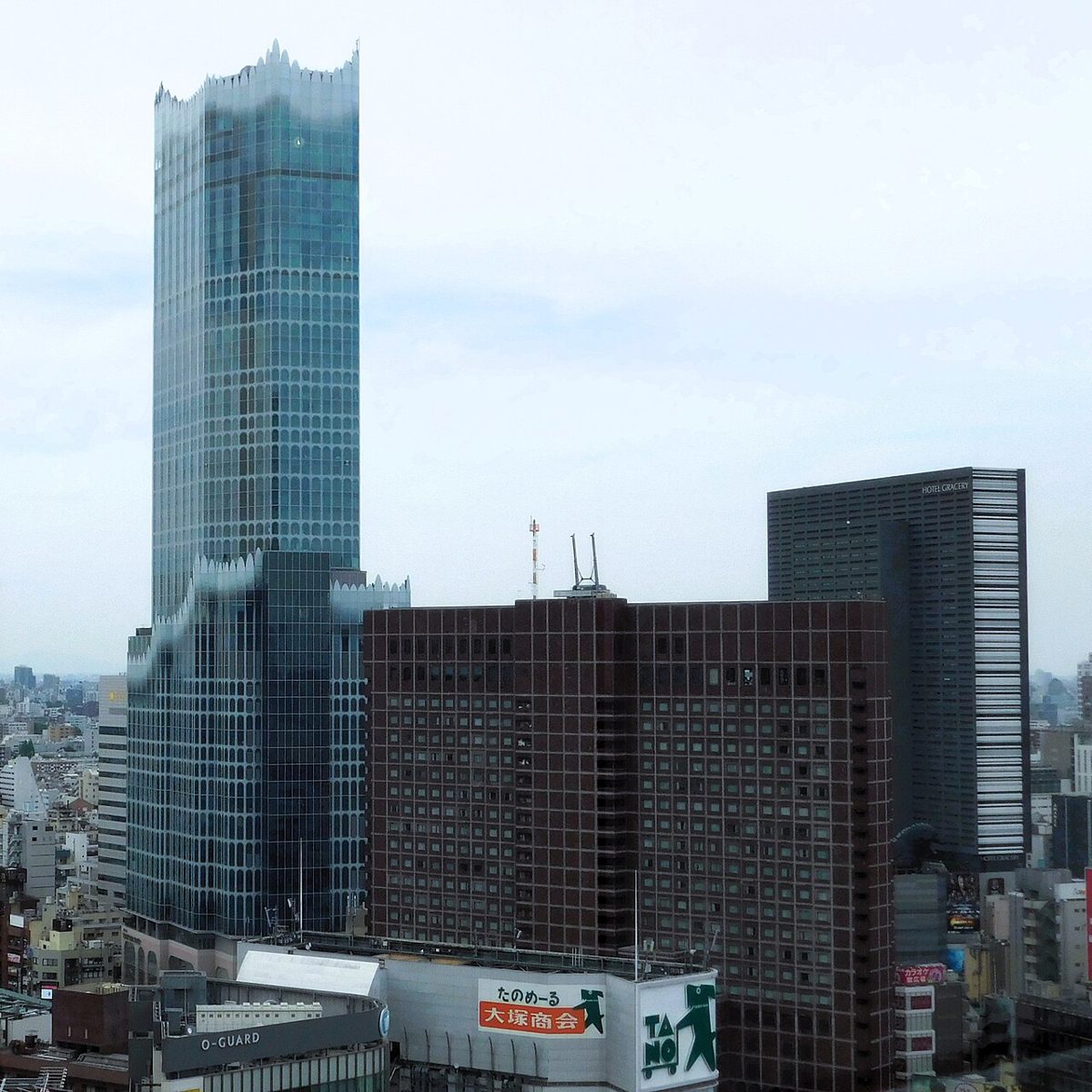 The Tokyu Kabukicho Tower skyscraper rising above Shinjuku