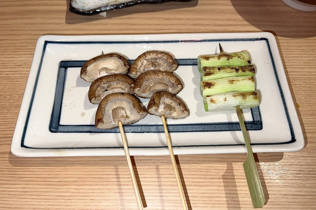 Yakitori skewers on the grill