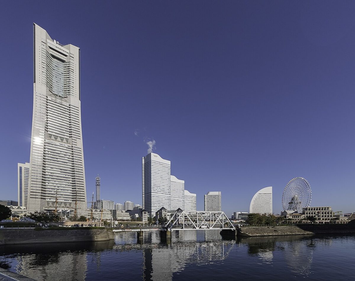 Yokohama Minato Mirai waterfront at night