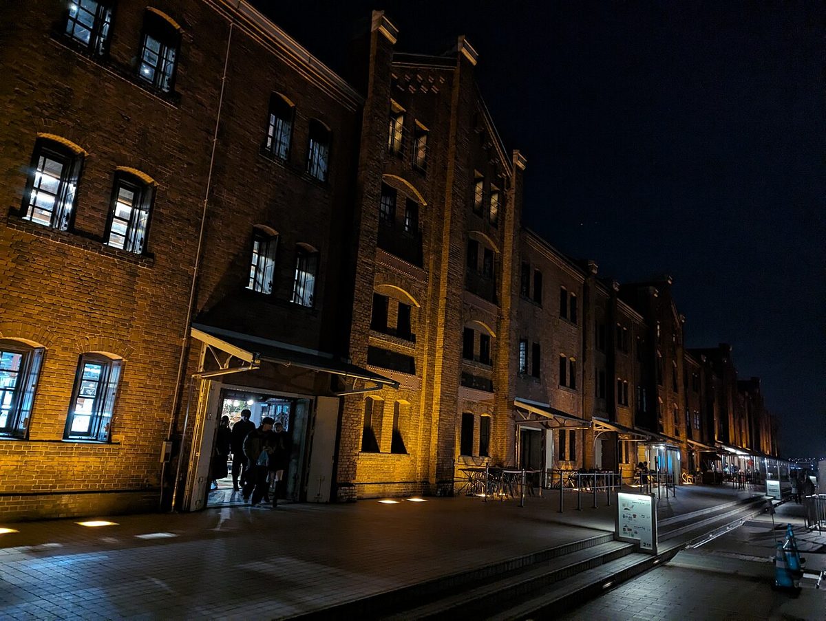 The restored red-brick warehouses known as Akarenga on the Yokohama waterfront